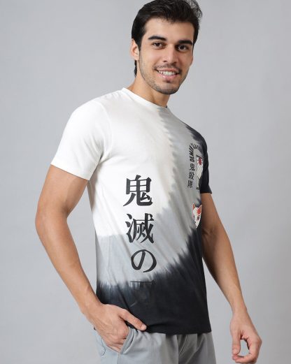 Demon Slayer Printed Regular Fit Tshirt For Men - Image 2