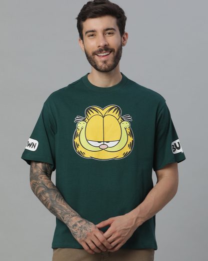 Garfield Green Oversized Tshirt Men - Image 3