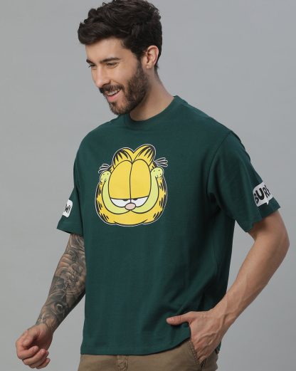 Garfield Green Oversized Tshirt Men - Image 4