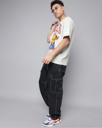 Garfield Grey Oversized Tshirt Men - Image 5