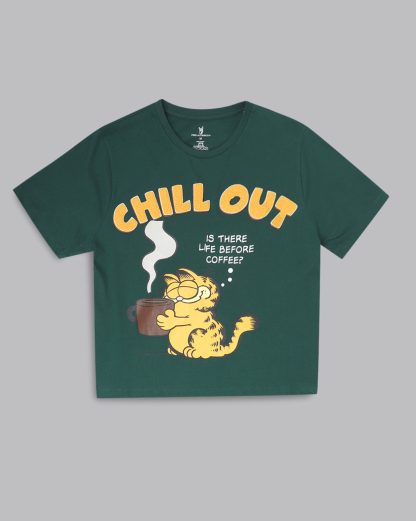Garfield Printed Regular Fit Tshirt For Women - Image 5