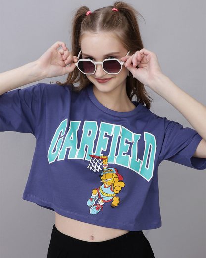 Garfield Printed Boxy Fit Tshirt For Women