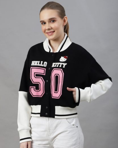 Hello Kitty Oversized Varsity Jacket Women - Image 3