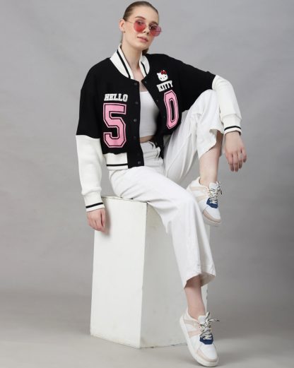 Hello Kitty Oversized Varsity Jacket Women - Image 4