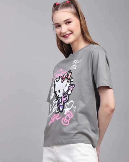 Hello Kitty Regular Fit Tshirt For Women - Image 2