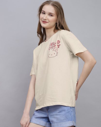 Hello Kitty Printed Oversized Tshirt For Women - Image 3