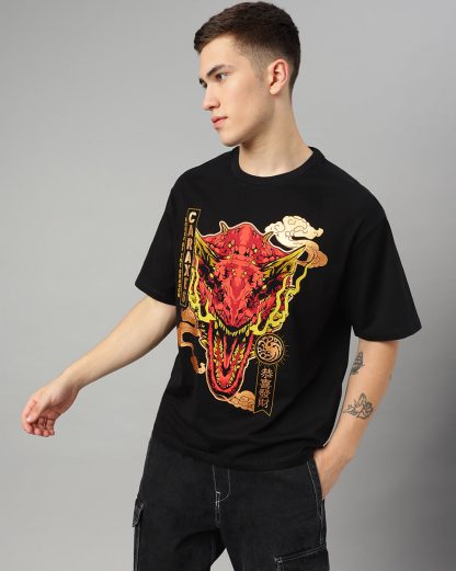 House Of The Dragon Caraxes Oversized Tshirt Men - Image 3