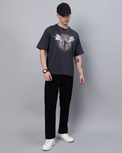 House Of The Dragon Grey Oversized Tshirt Men - Image 4