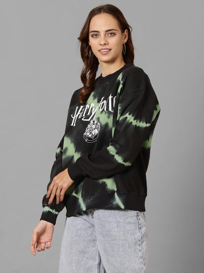 Harry Potter Slytherin Theme Oversized Sweatshirt Women - Image 2