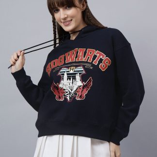 Harry Potter Printed Relaxed Fit Hoodie For Women
