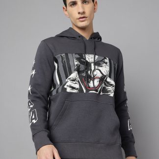 Joker Grey Regular Hoodie Men