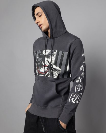 Joker Grey Regular Hoodie Men - Image 2