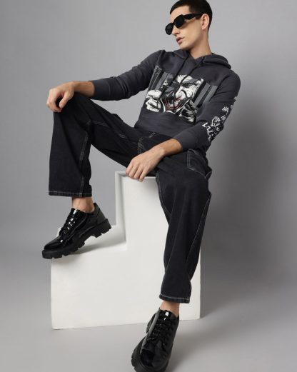 Joker Grey Regular Hoodie Men - Image 4