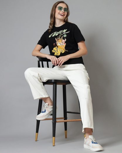 Lion King Printed Regular Fit Tshirt For Women - Image 4