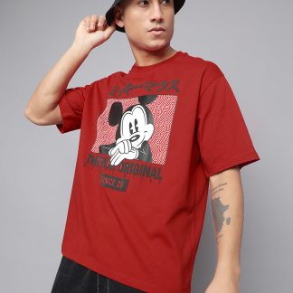 Mickey & Friends Printed Oversized Tshirt For Men