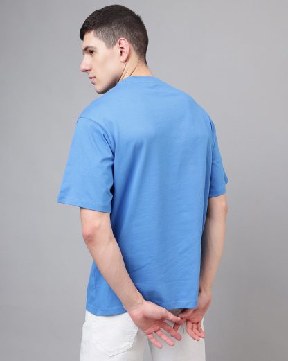Mickey Mouse Blue Oversized Tshirt Men - Image 4