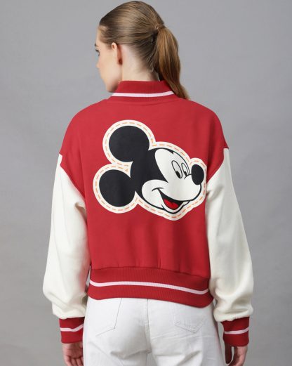 Mickey Mouse Oversized Varsity Jacket Women - Image 2