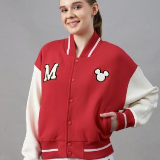Mickey Mouse Oversized Varsity Jacket Women