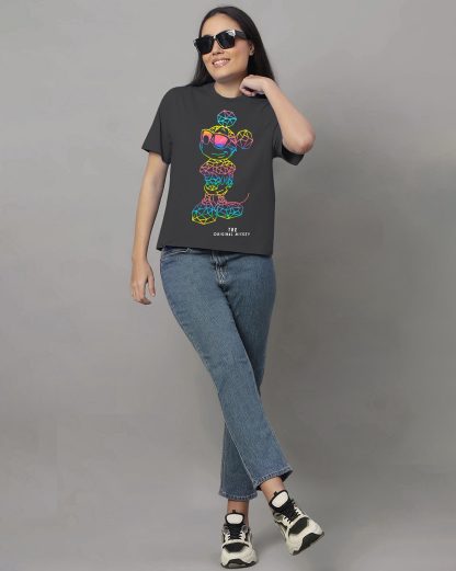 Mickey Mouse Graphic Regular Fit Tshirt Women - Image 5