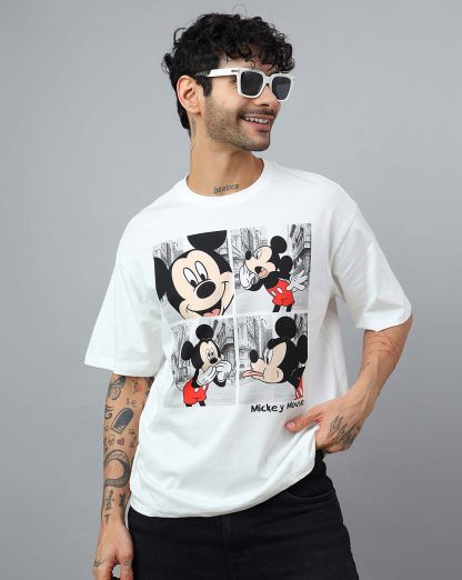 Mickey & Friends Printed Oversized Tshirt For Men