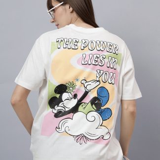 Mickey & Friends Printed Oversized Tshirt For Women