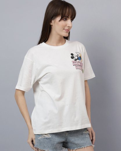 Mickey & Friends Printed Oversized Tshirt For Women - Image 3