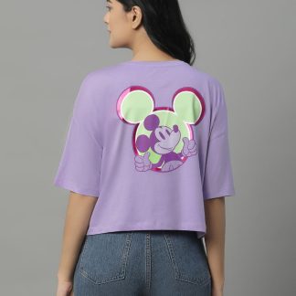 Mickey & Friends Oversized Crop Tshirt For Women