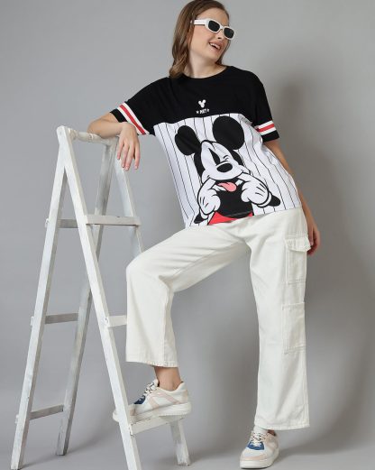 Mickey & Friends Printed Oversize Tshirt For Women - Image 4