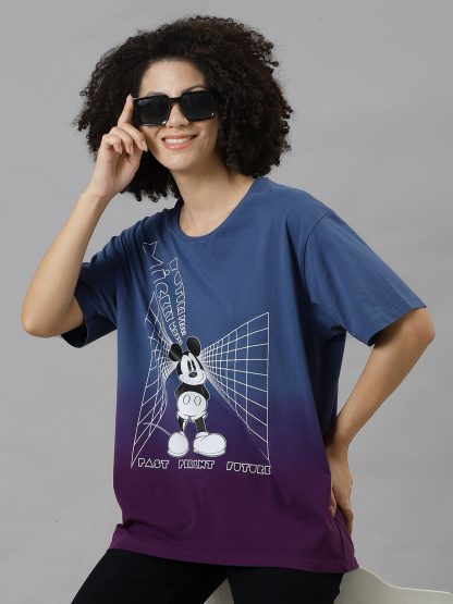 Mickey & Friends Printed Oversized Tshirt For Women - Image 2