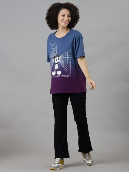 Mickey & Friends Printed Oversized Tshirt For Women - Image 4