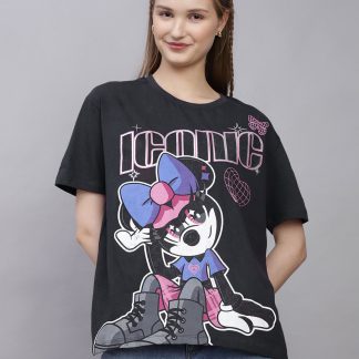 Mickey & Friends Printed Oversized Tshirt For Women