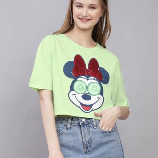 Mickey & Friends Printed Boxy Fit Tshirt For Women