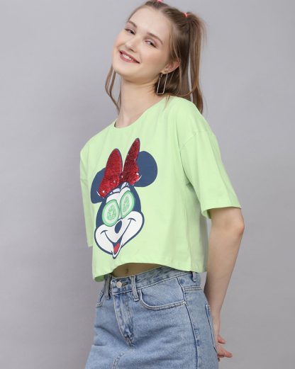 Mickey & Friends Printed Boxy Fit Tshirt For Women - Image 2