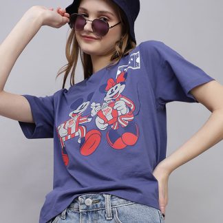 Mickey & Friends Printed Regular Fit Tshirt For Women
