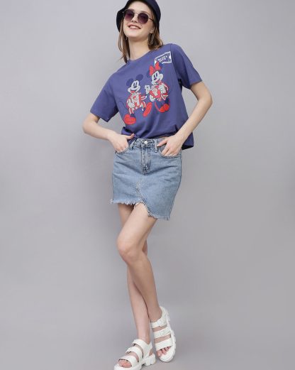 Mickey & Friends Printed Regular Fit Tshirt For Women - Image 4