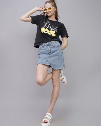 Minions Printed Regular Fit Tshirt For Women - Image 4
