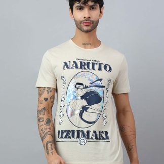 Naruto Printed Regular Fit Tshirt For Men