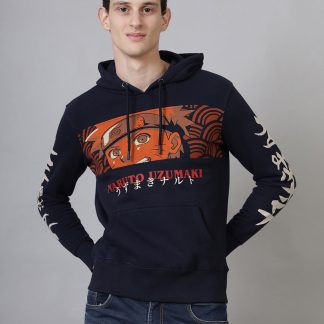 Naruto Printed Regular Fit Hoodie For Men
