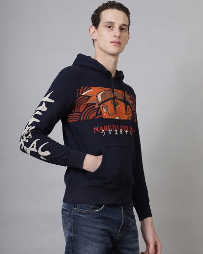 Naruto Printed Regular Fit Hoodie For Men - Image 3