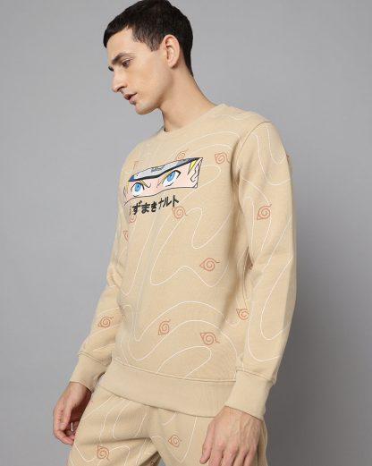 Naruto Beige Regular Fit Sweatshirt Men - Image 2
