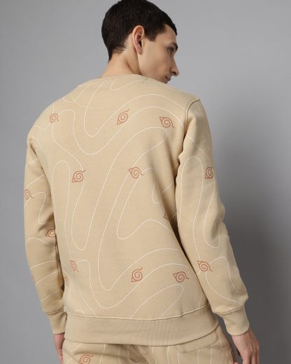 Naruto Beige Regular Fit Sweatshirt Men - Image 3