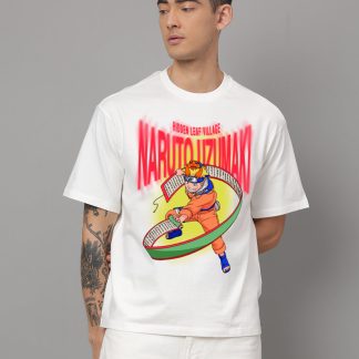 Naruto Hidden Leaf Village Oversized Tshirt Men