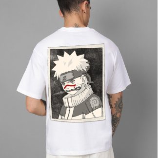 Naruto White Oversized Tshirt Men