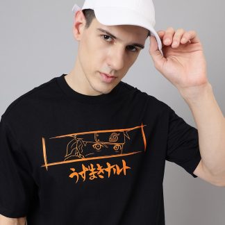 Naruto Black Oversized Tshirt Men