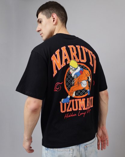 Naruto Black Oversized Tshirt Men - Image 4