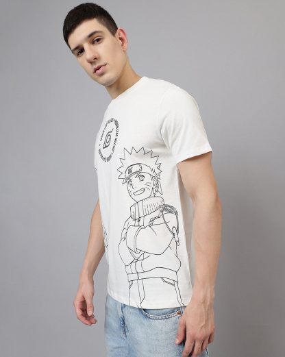 Naruto Off White Regular Fit Tshirt Men - Image 3