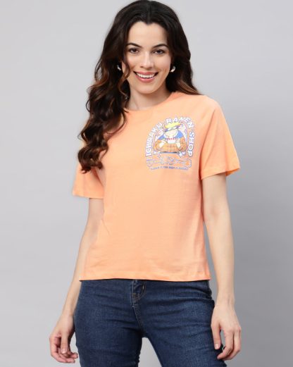Naruto Peach Regular Fit Tshirt Women - Image 3