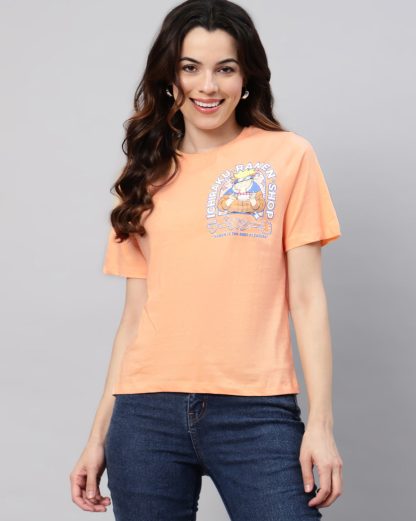 Naruto Peach Regular Fit Tshirt Women - Image 5