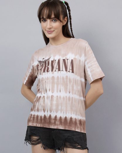 Nirvana Printed Regular Fit Tshirt For Women - Image 2
