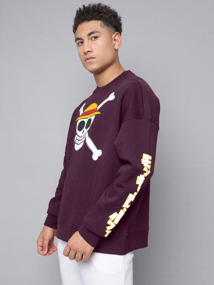 One Piece Straw Hat Pirates Oversized Sweatshirt Men - Image 3